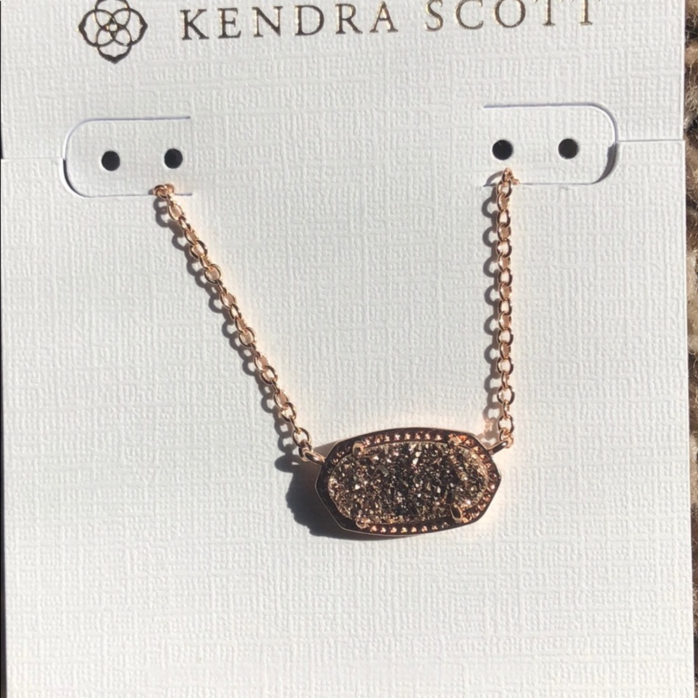 Kendra Scott Elisa Rose Gold Pendant Necklace